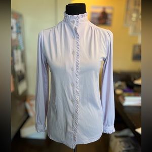 Vintage Pastel Lilac Purple Handmade Ruffled Blouse